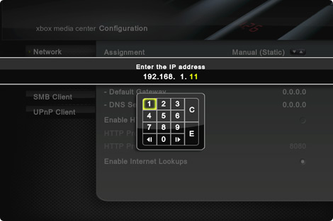 xbmc ip settings